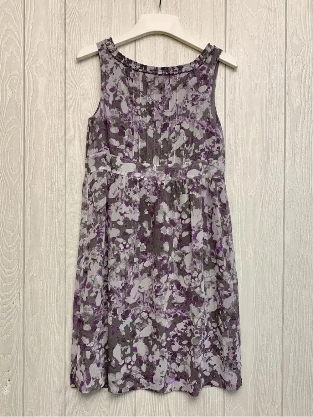 Purple Floral Sleeveless Women's Dress